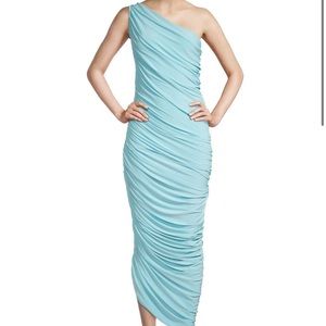Norma Kamali powder blue dress